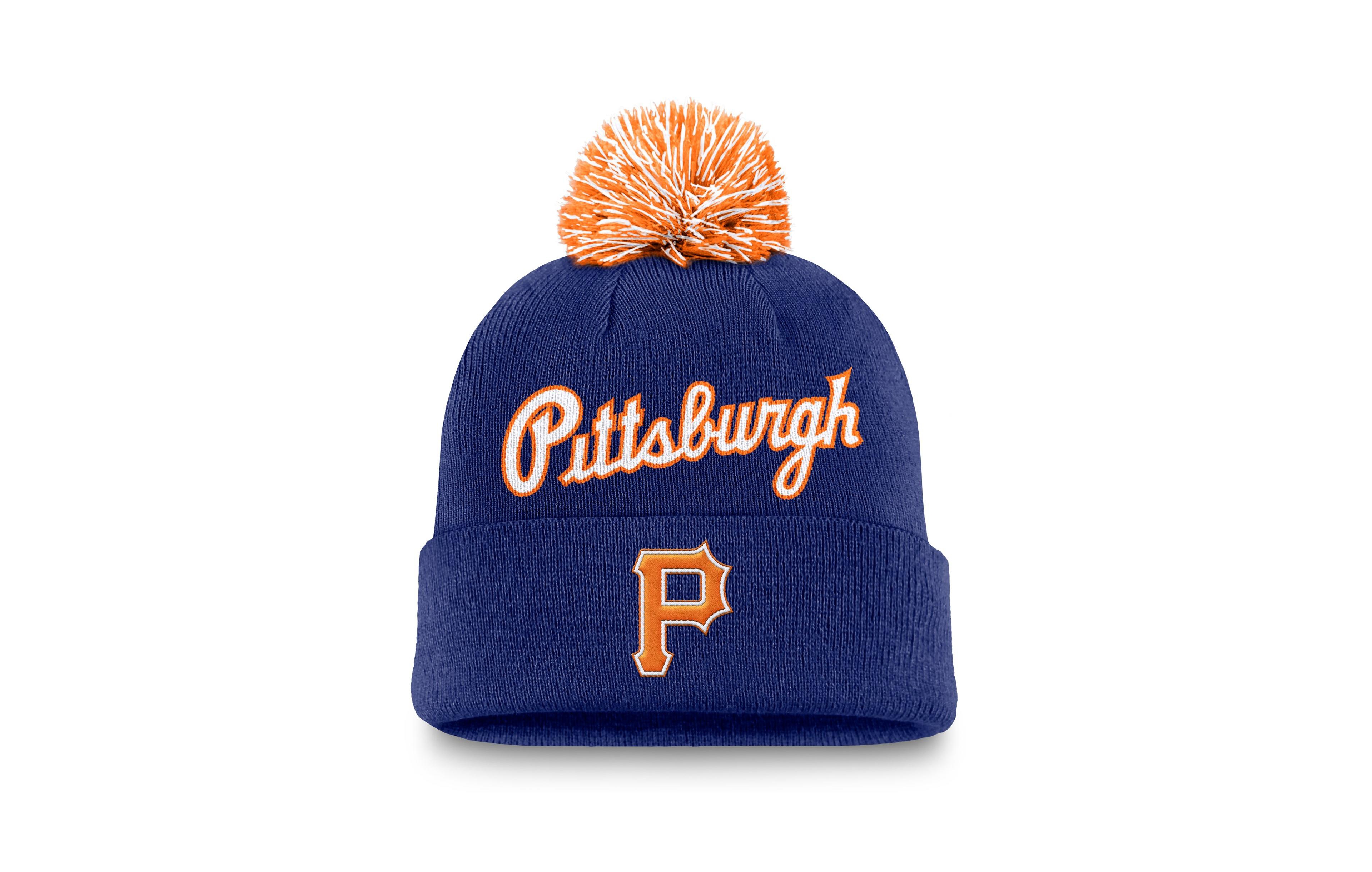 Nike Men's Royal Pittsburgh Pirates Peak Cuffed Pom with Knit Hat