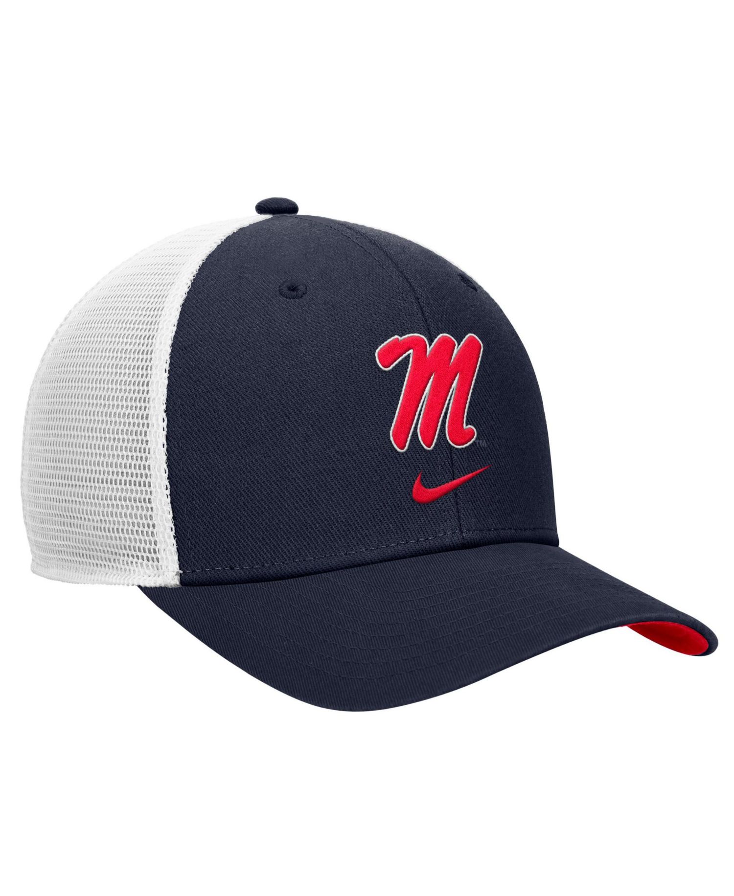 Men's Navy Ole Miss Rebels Rise Trucker Dri-FIT Adjustable Hat