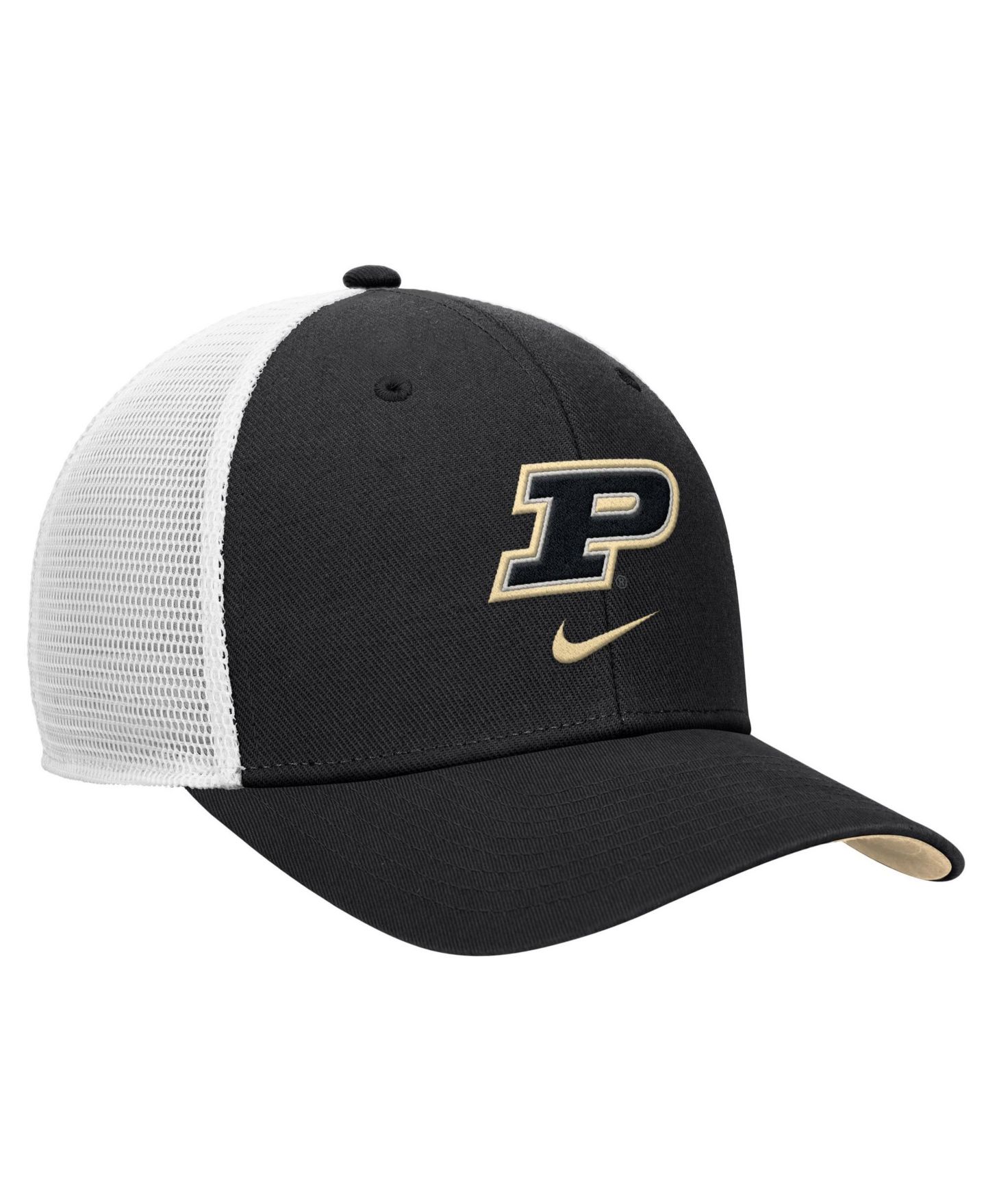 Мужская кепка Nike Black Purdue Boilermakers Rise Trucker Dri-FIT Adjustable Hat — фото 2
