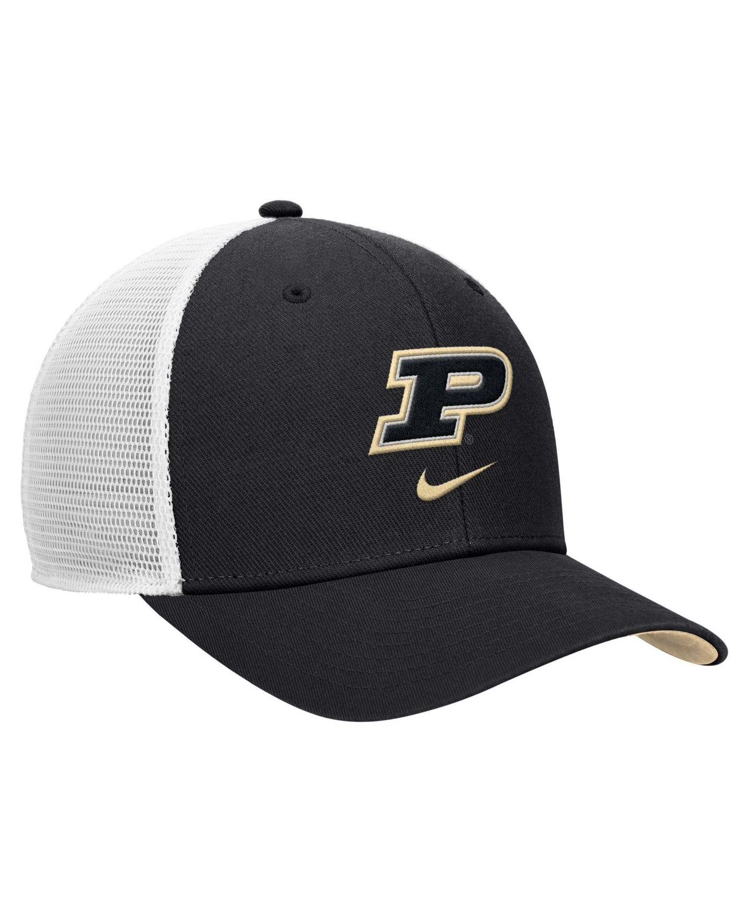Men's Black Purdue Boilermakers Rise Trucker Dri-FIT Adjustable Hat