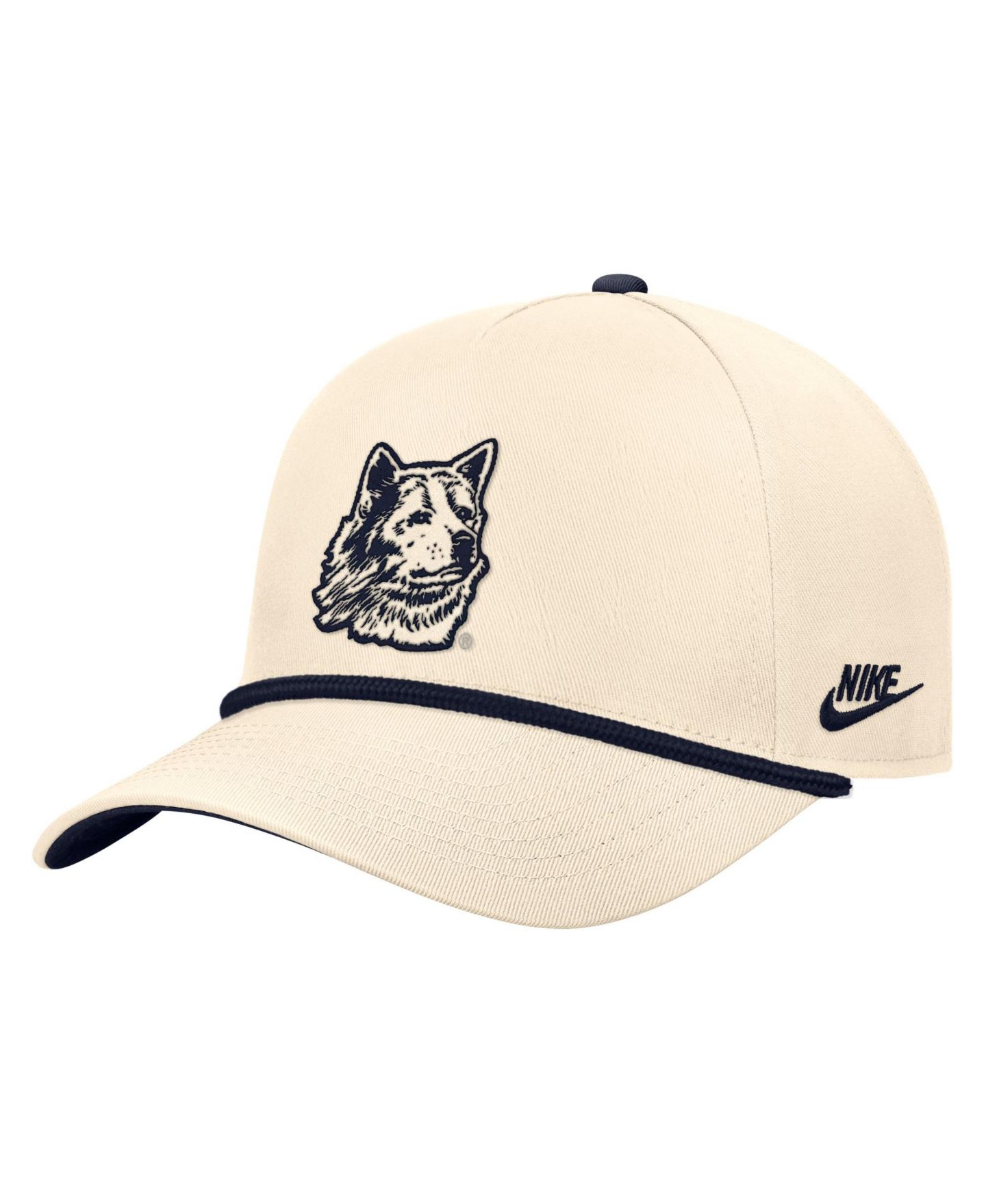 Мужская кепка Nike Natural UConn Huskies Vintage Rope Rise Adjustable Hat — фото 2