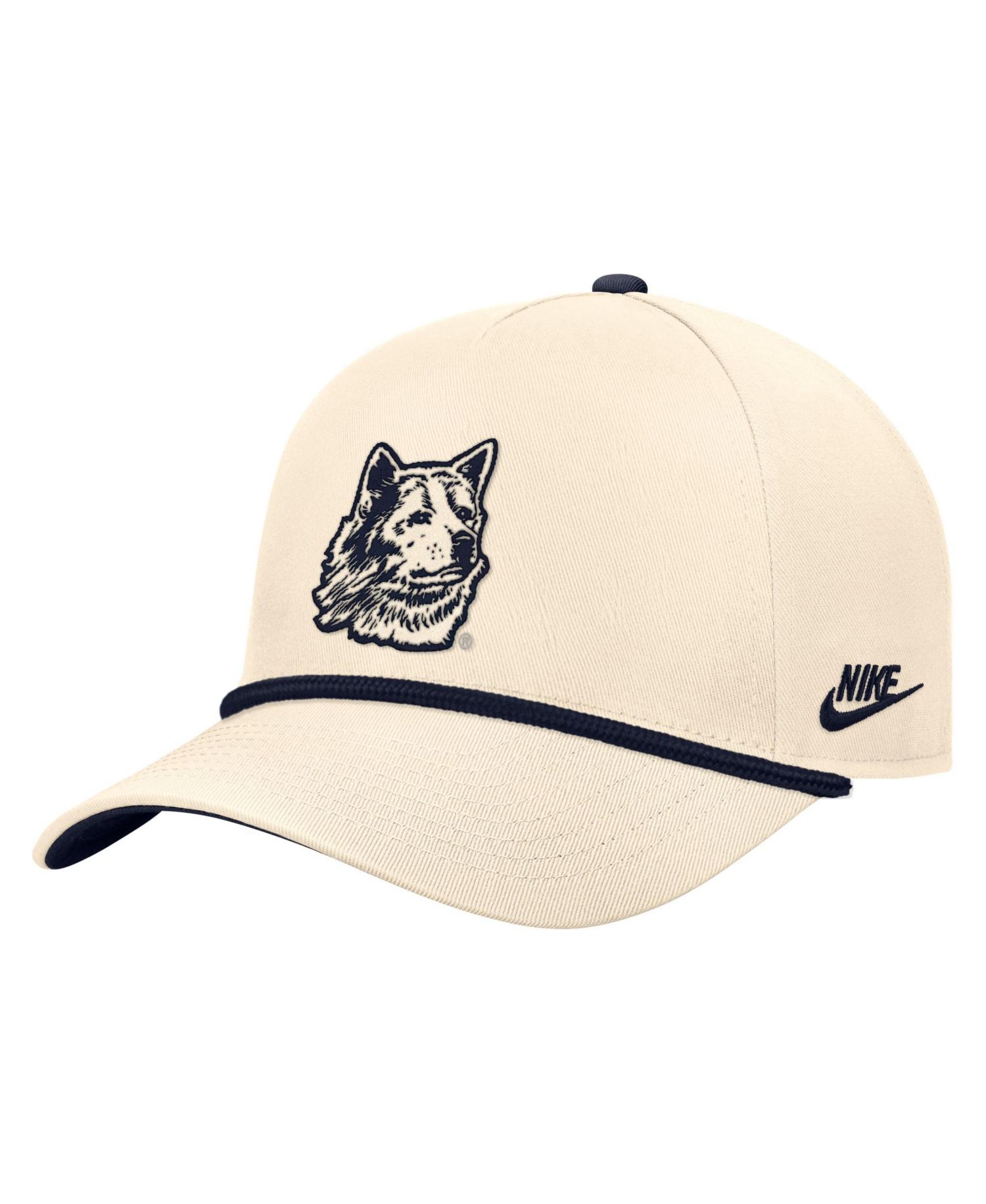Men's Natural UConn Huskies Vintage Rope Rise Adjustable Hat