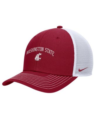 Men's Crimson Washington State Cougars Rise Adjustable Trucker Hat