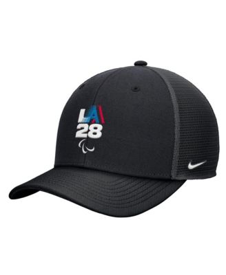 Big Boys and Girls Black LA28 Summer Paralympics Retro Stripe Rise Adjustable Trucker Hat