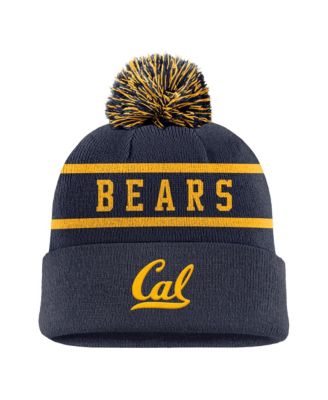 Men's Navy Cal Bears Peak Cuffed Knit Hat with Pom