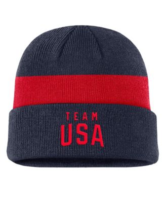 Men's Navy Team USA Stripe Terra Cuffed Knit Hat