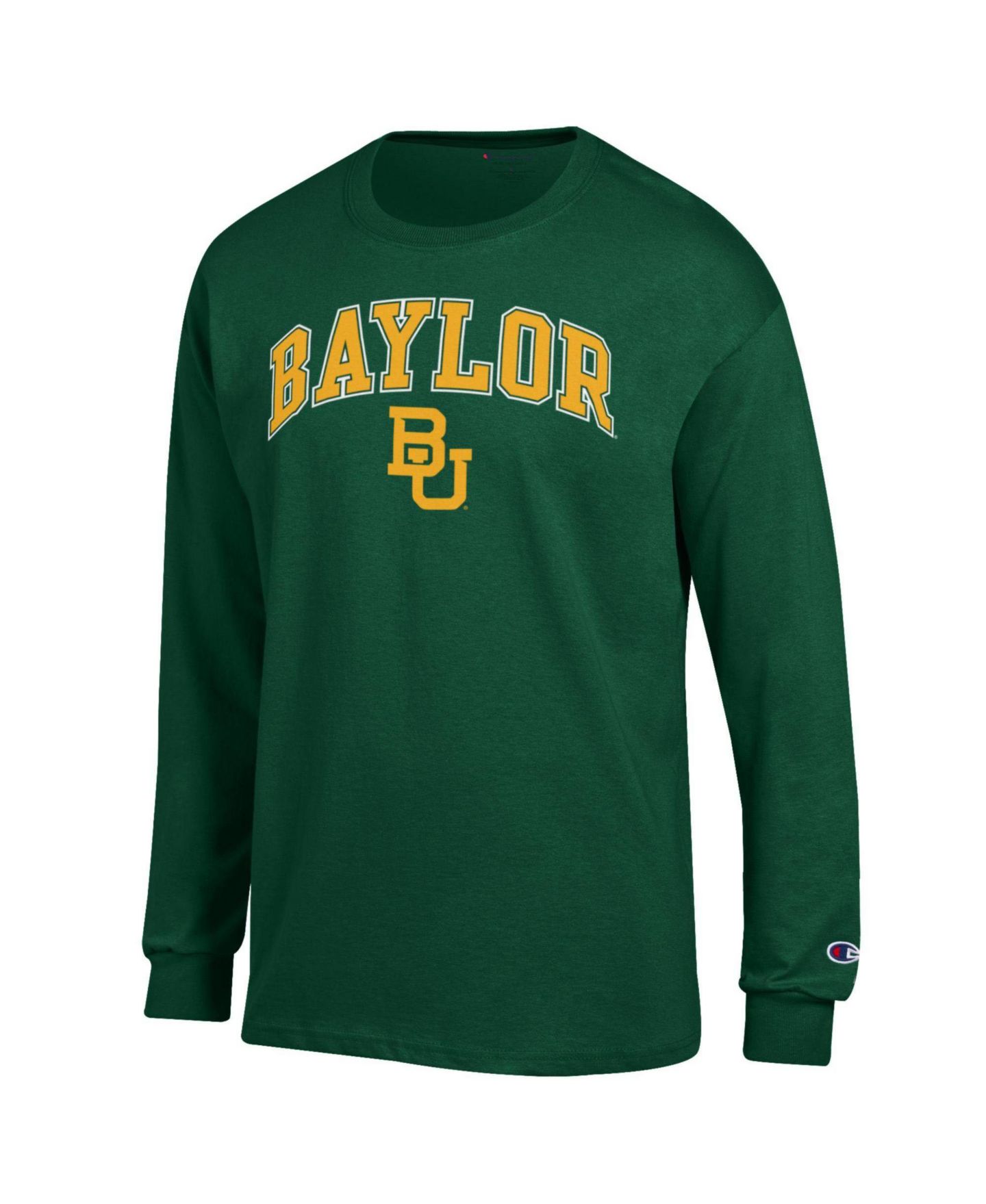 Мужская футболка Champion Green Baylor Bears Arch Over Logo Long Sleeve — фото 2