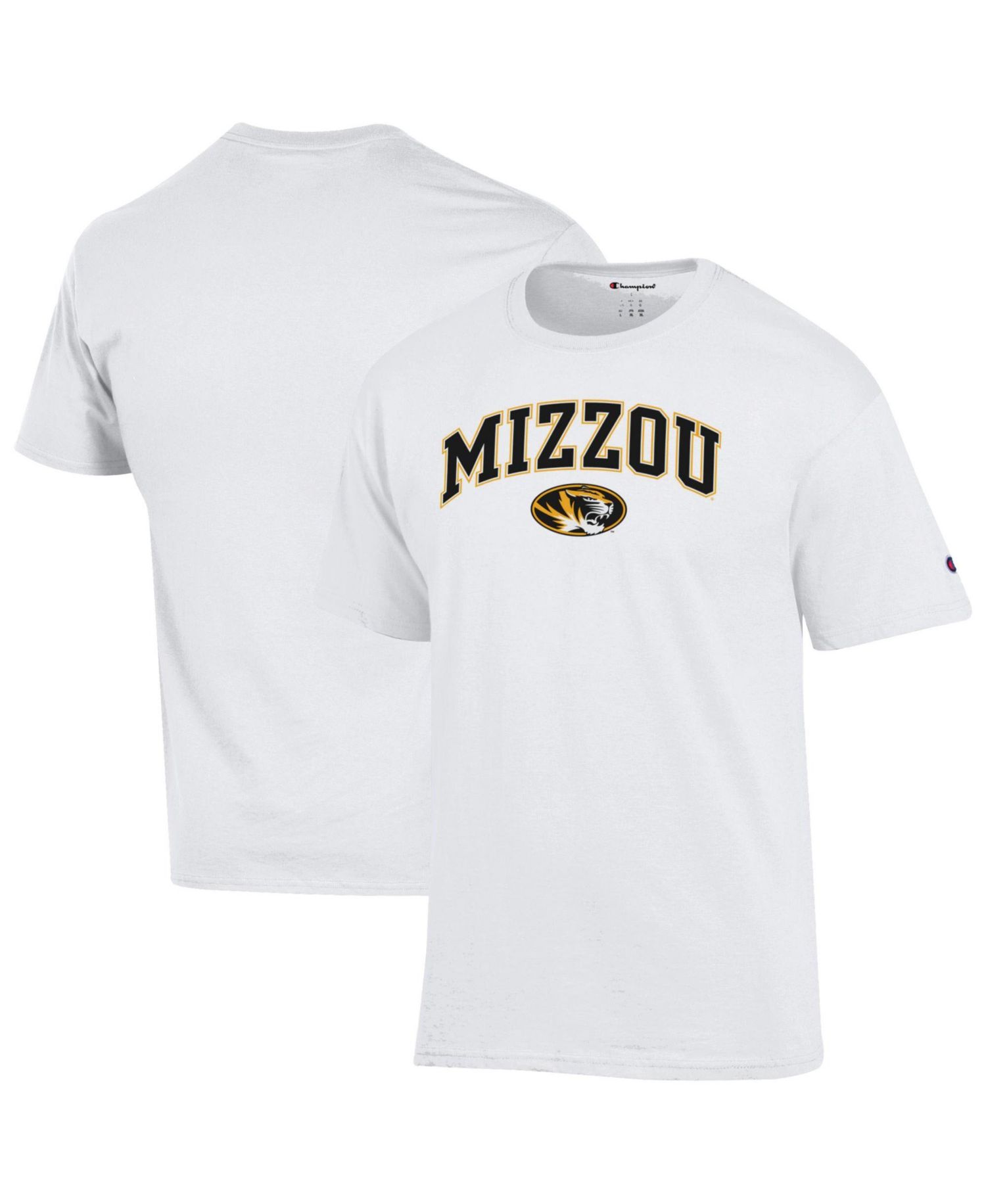 Men's Champion White Missouri Tigers Arched Logo T-Shirt