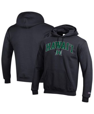 Men's&nbsp;Champion Black Hawaii Rainbow Warriors Arched Logo Fleece Pullover Hoodie