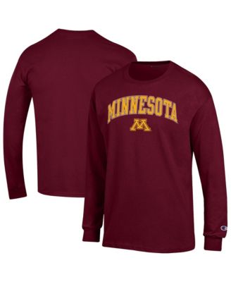 Men's&nbsp;Champion Maroon Minnesota Golden Gophers Arch Over Logo Long Sleeve T-Shirt