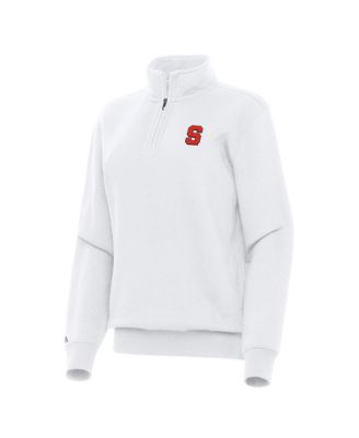 Women's White Syracuse Orange Victory Quarter-Zip Sweatshirt