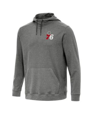 Men's Heather Black Philadelphia 76ers Cloud Pullover Hoodie