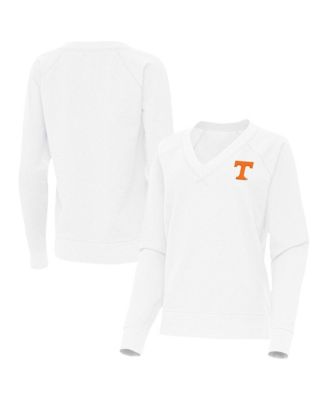 Women's White Tennessee Volunteers Varsity V-Neck Tri-Blend Pullover Sweatshirt