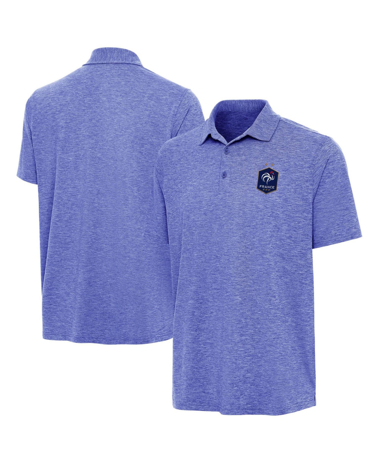 Men's Heather Royal France National Team Triple Shot Polo Shirt