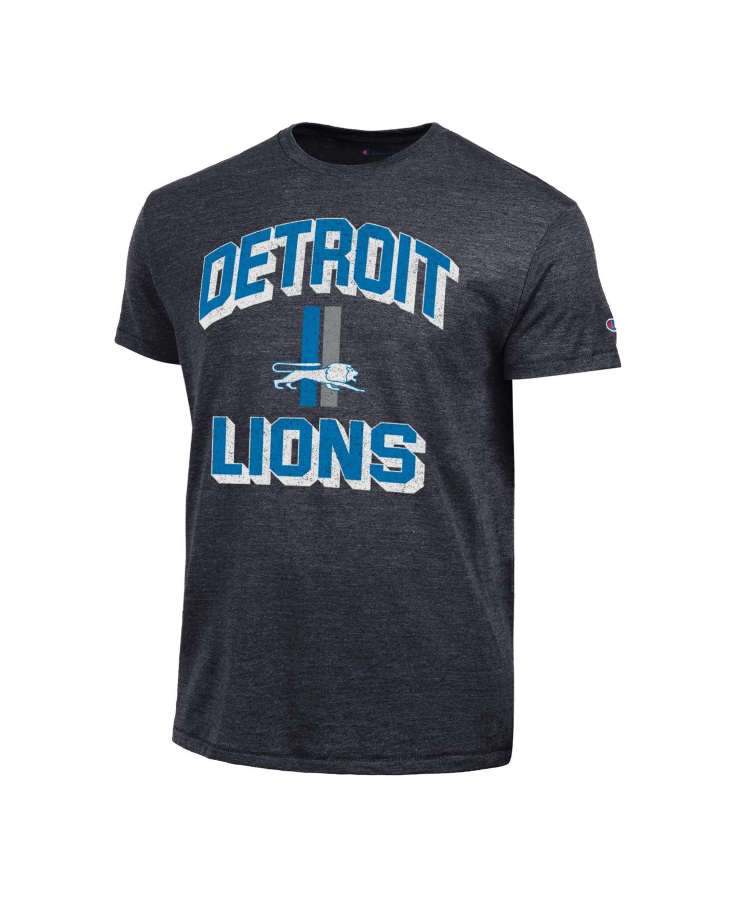 Мужская футболка Champion Charcoal Detroit Lions Ultimate Tri-Blend — фото 2