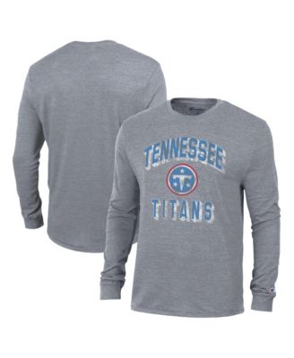 Men's Charcoal Tennessee Titans Ultimate Tri-Blend Long sleeves T-Shirt