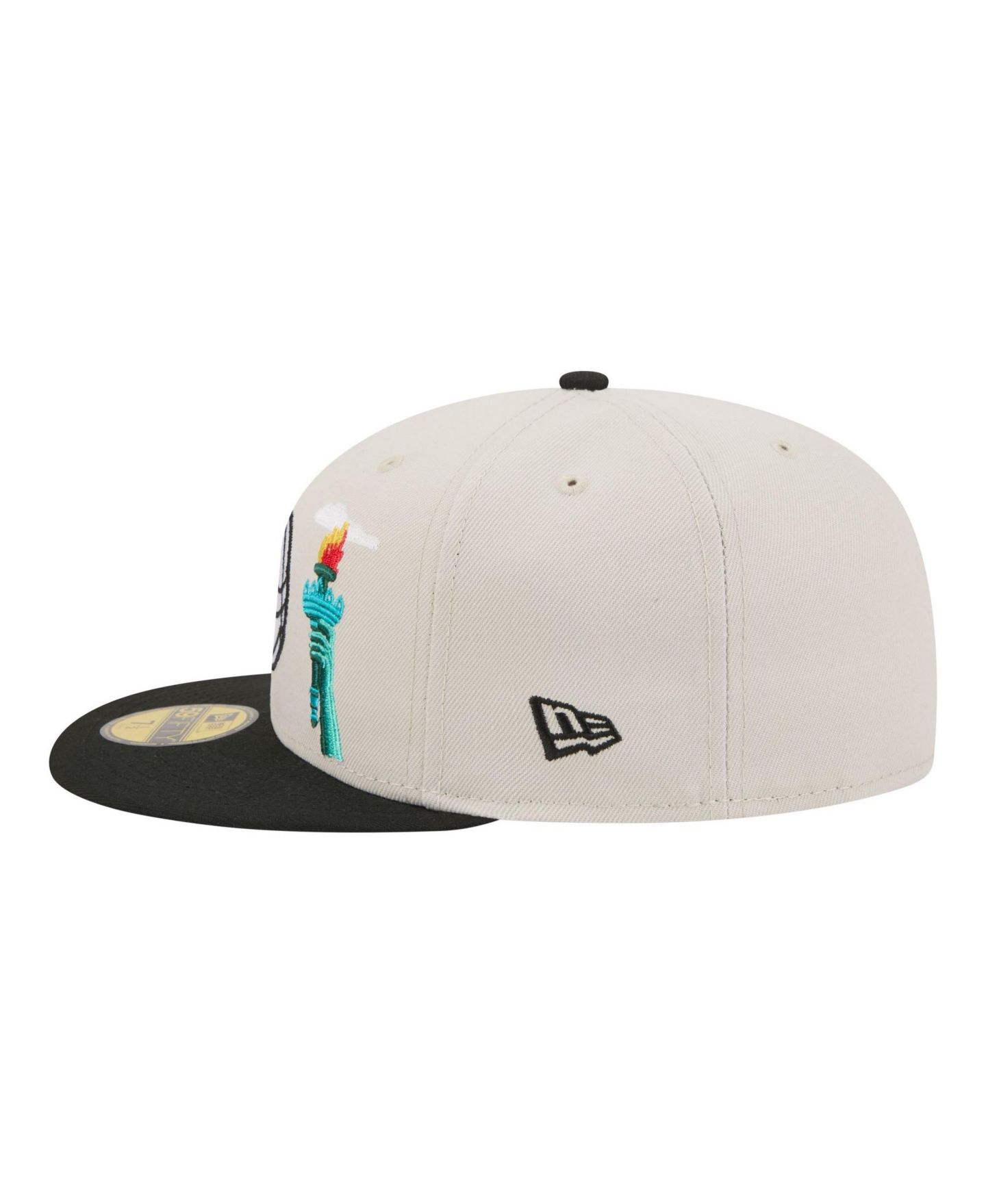 Мужская кепка New Era Tan/Black Brooklyn Nets Localized City Icon 59FIFTY Fitted Hat — фото 6