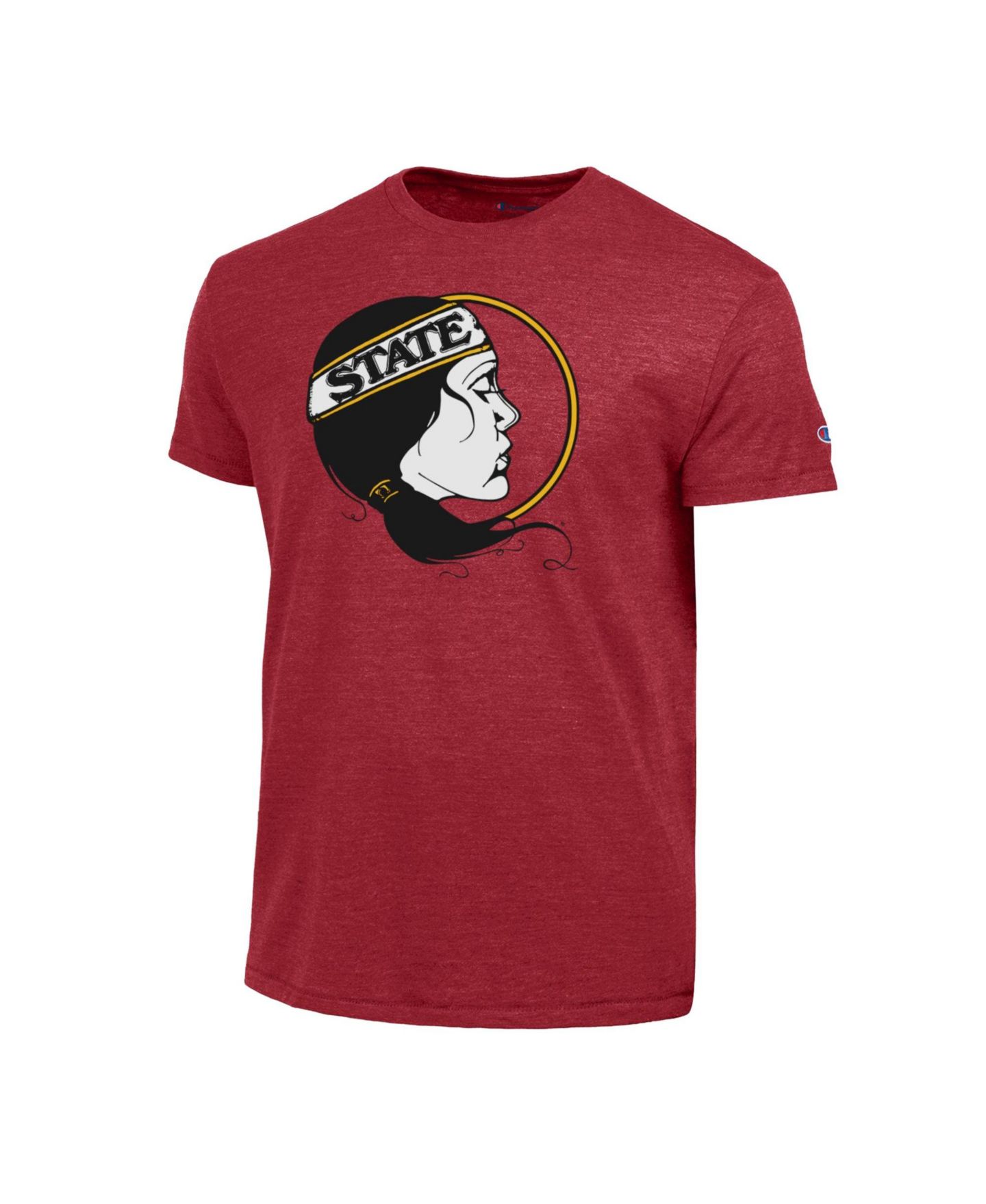 Мужская футболка Champion Garnet Florida State Seminoles Vintage Triumph Tri-Blend — фото 2