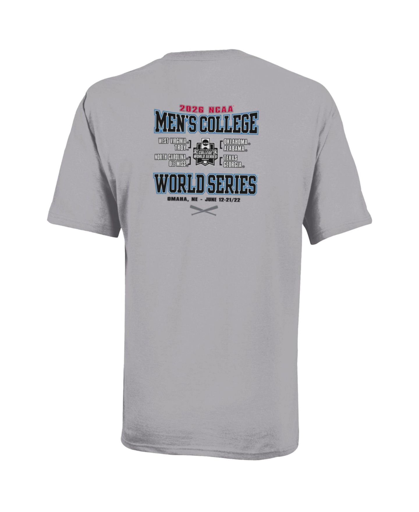 Детская футболка Champion Gray NCAA Merchandise 2026 NCAA Baseball Men's College World Series Champions Bracket — фото 3