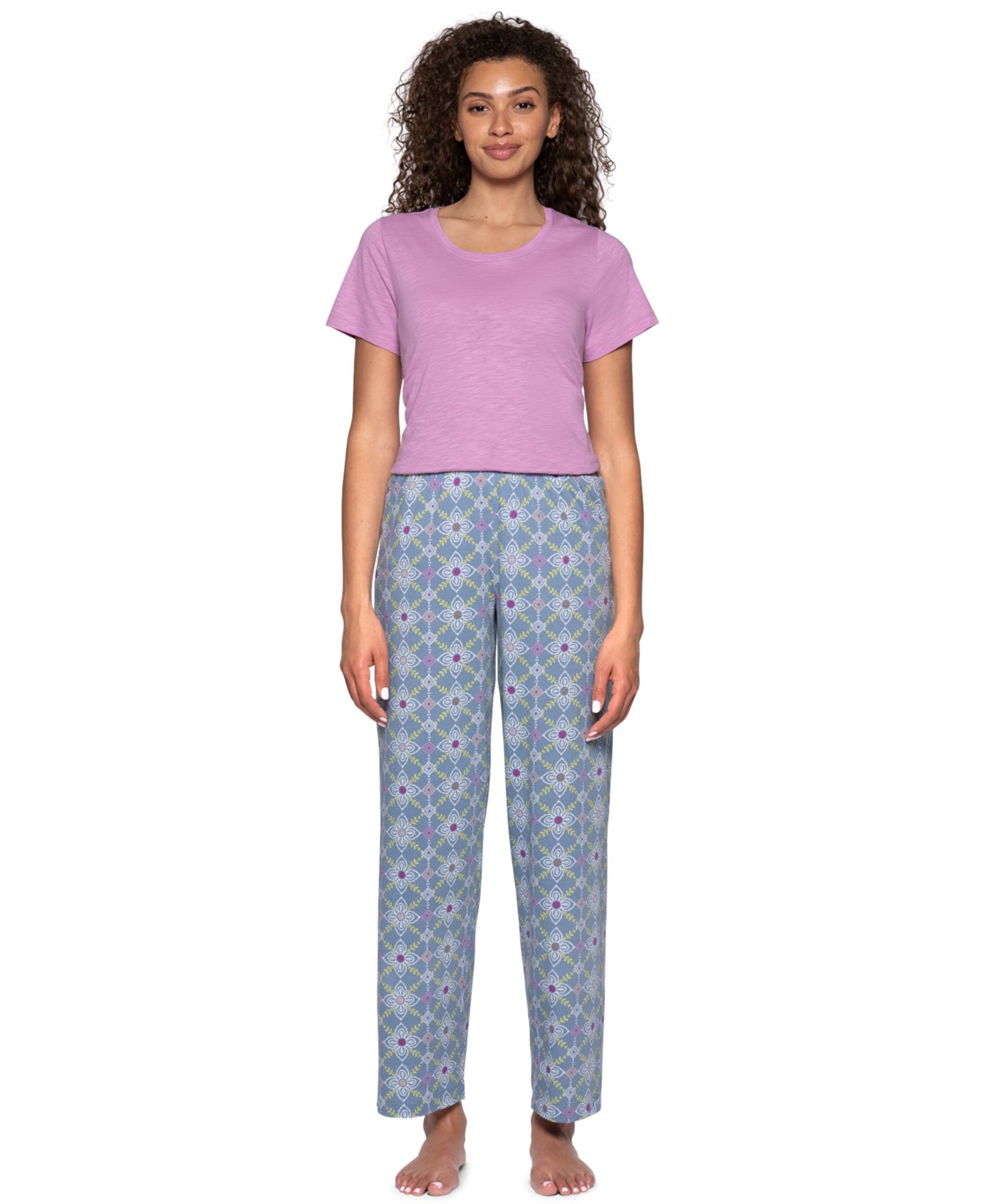 Пижамные брюки Relaxed-Fit, хлопок — Hue, цвет: Синий — фото 2