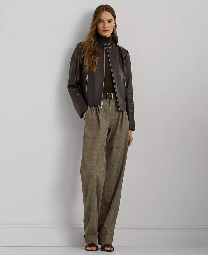 Women's Lambskin Moto Jacket - thumbnail 7