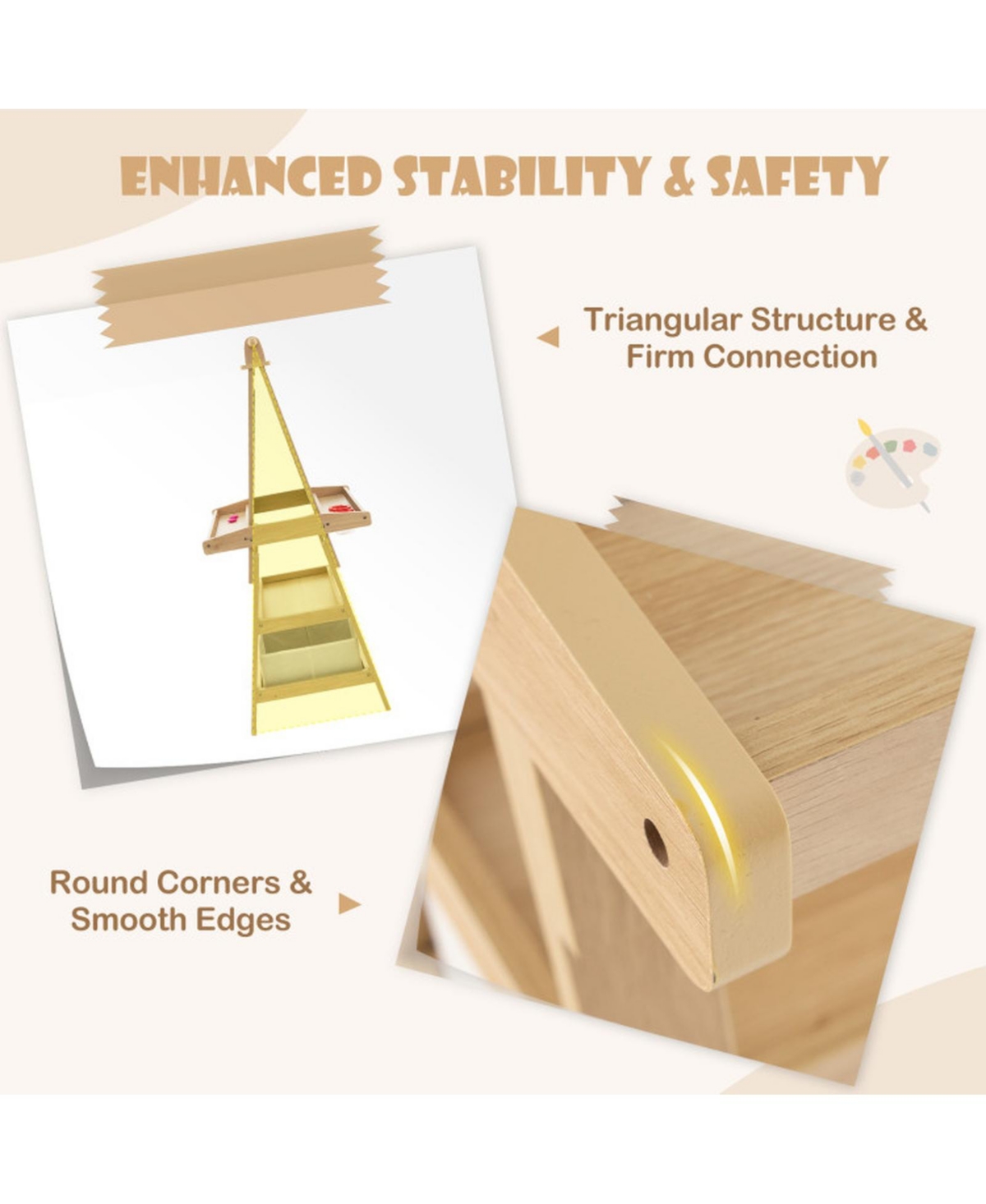 Sugift Double-Sided Art Easel with Paper Roll