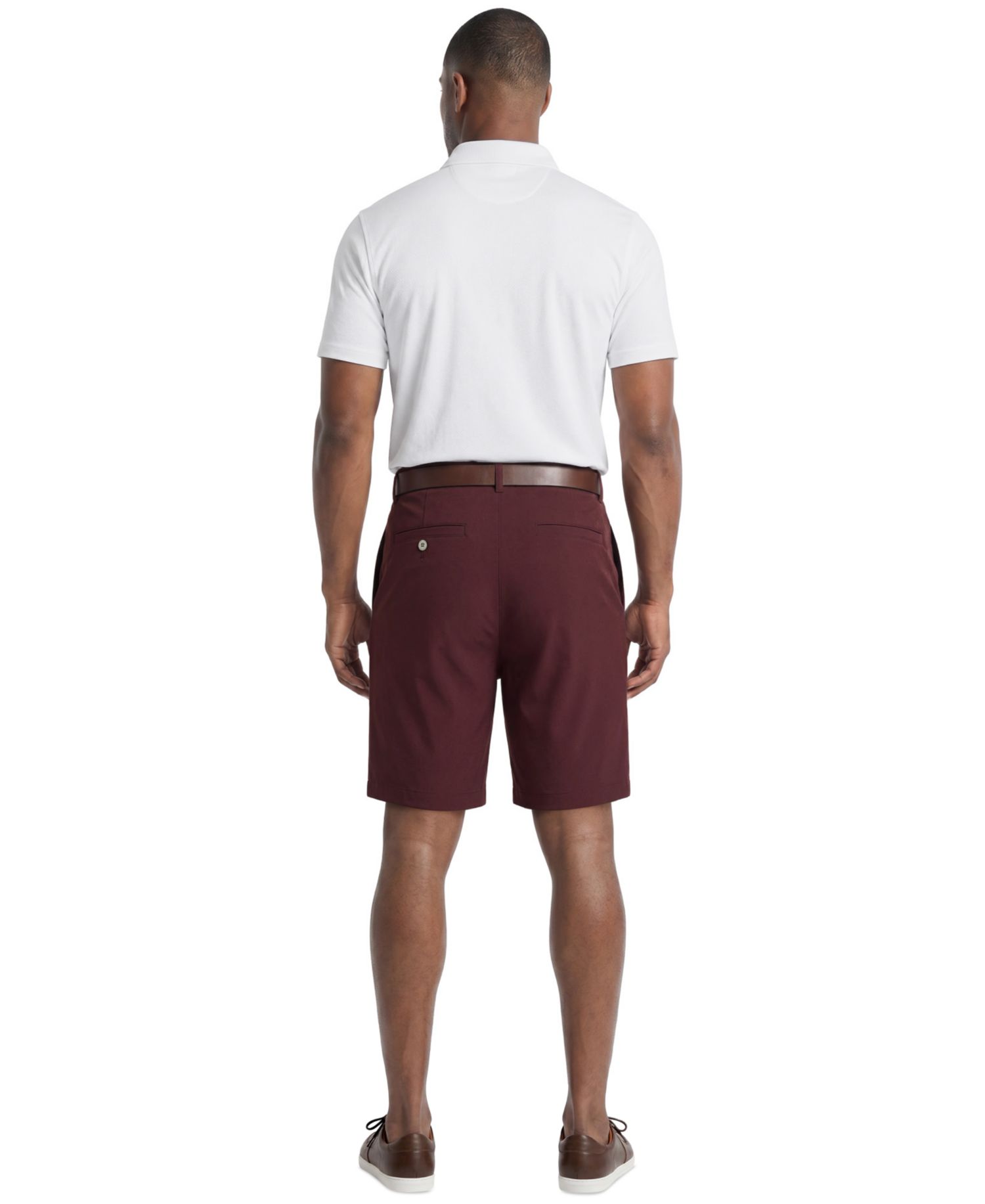Men's Flat Front Micro Geometric Printed Shorts, 9" Inseam