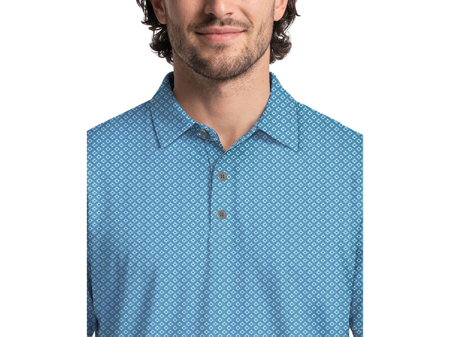 Мужское поло PGA TOUR Essential Geo Printed Polo Shirt, цвет: Faience — фото 3