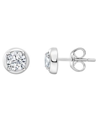 Lab-Grown White Sapphire (3/4 ct. t.w.) Stud Earrings in Sterling Silver