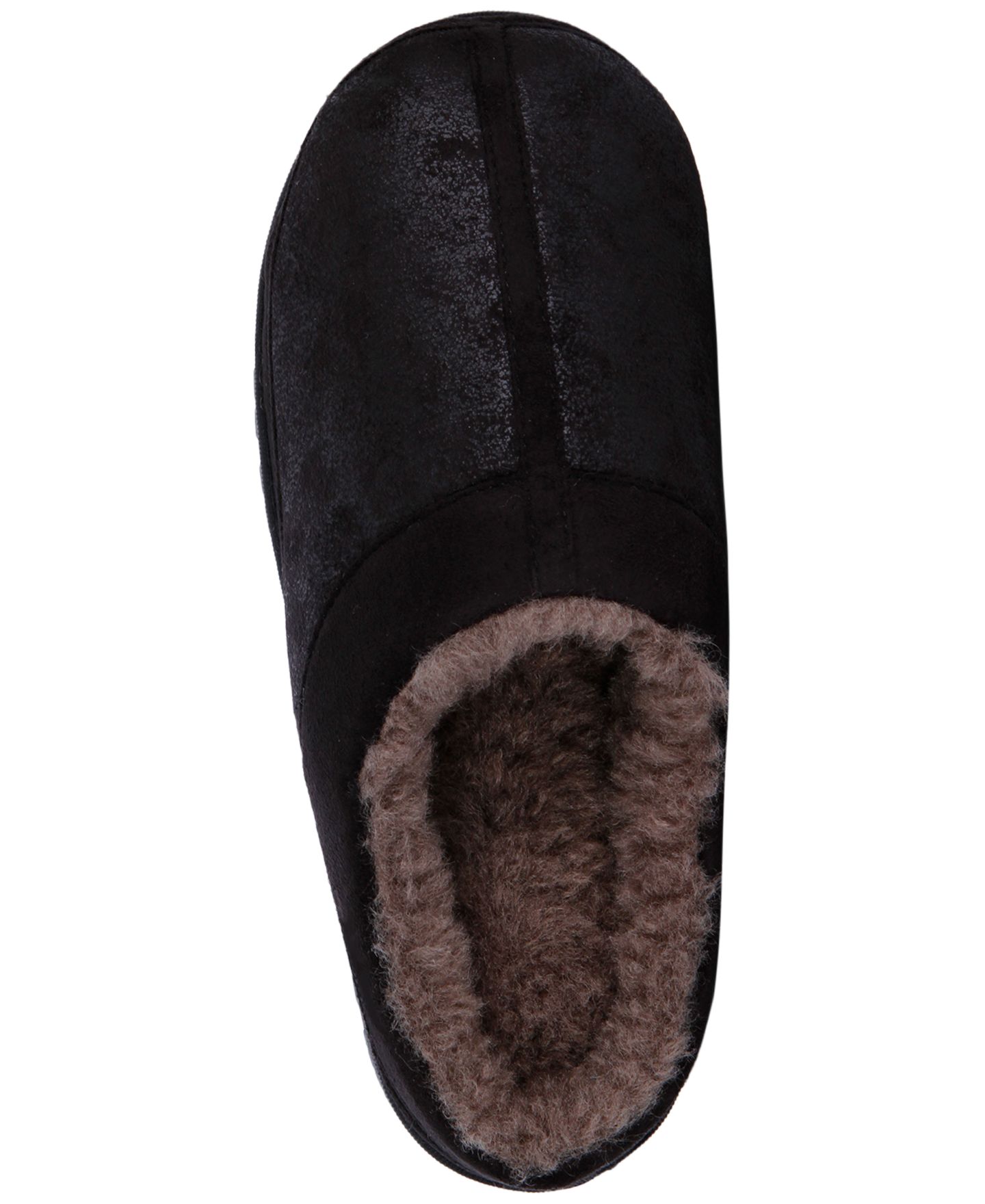 Мужские сабо Isotoner Faux Suede Clog Slippers, цвет: Чёрный — фото 4