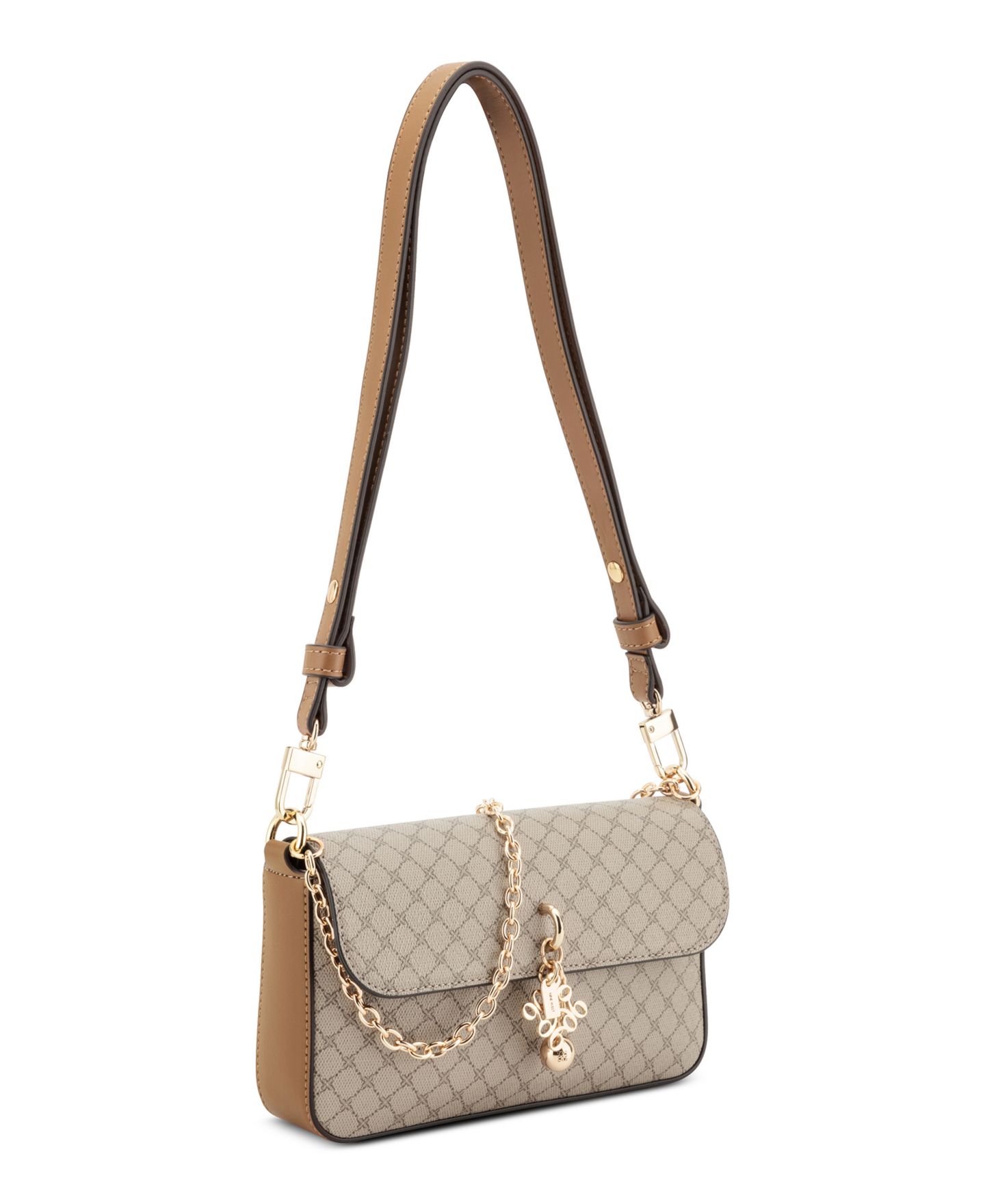 Женская сумка Nine West Marrisa Convertible Chain Small Shoulder Crossbody, цвет: Бежевый / Карамельный — фото 2