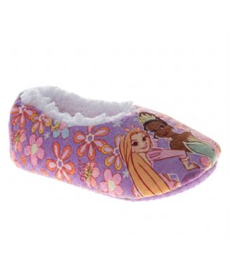 Girls ( size 5-12 ) Princess Design Cozy Interior Cushioned Plush Toddler and Little Kid