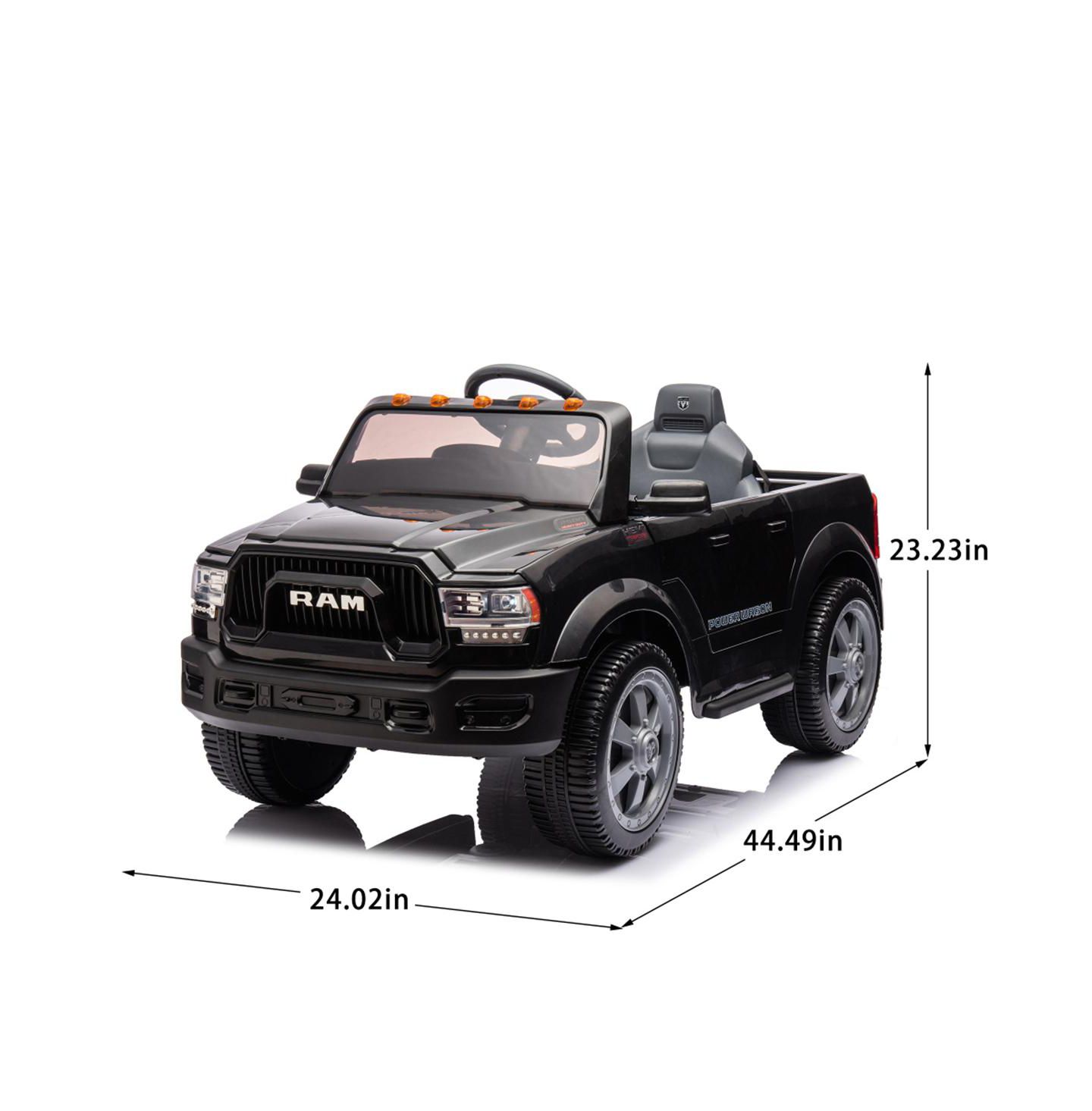 Детская игрушка YOBTOP 2500 Electric Pickup Truck with Parent Remote Control, 77.2 lb. Capacity, 3–5 лет, цвет: Чёрный — фото 3