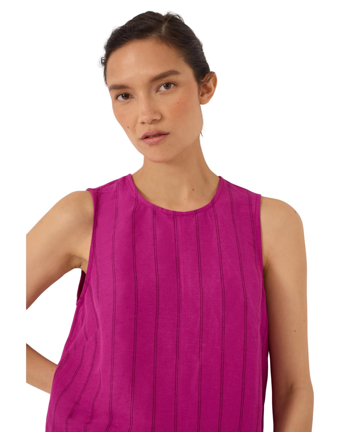 Hush Women's Vera Stripe Linen-Blend Sleeveless Shell Top