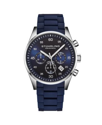 Velocity 4076 Chronograph Men s 43mm Quartz Watch - Multi-Function Dial, Krysterna Crystal, Silicone Strap, 50M WR