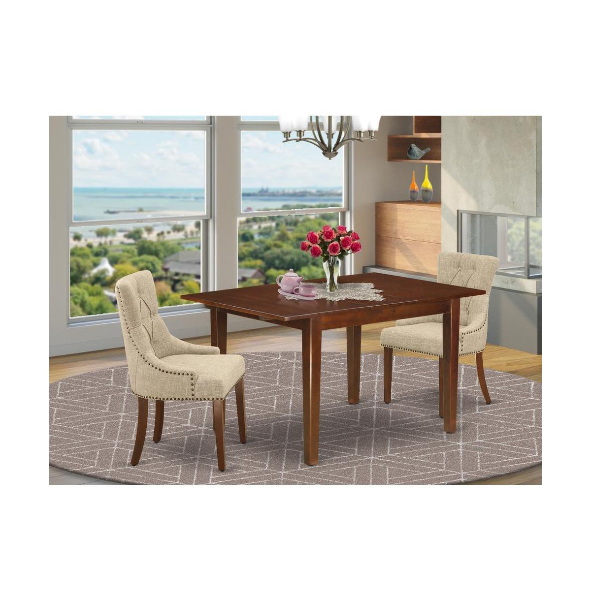East West Furniture Mahogany Dining Room Set