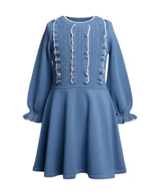 Toddler Girls' (2T-5T) Organic Ruffle Bodice Sweater Dress