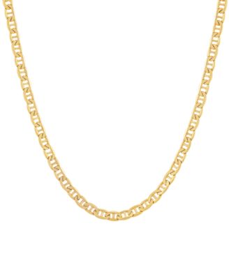 Solid Mariner Chain Necklace in 18k Gold-Plated Sterling Silver