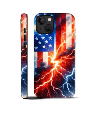 Phone Case Compatible with Apple iPhone 14 Plus, 2-Layer Durable, Lightning of Liberty