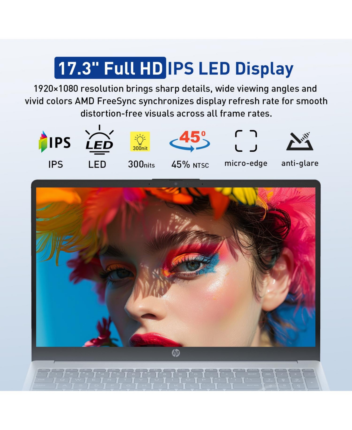 Hp Essential 17.3 inch Fhd Laptop, Amd Ryzen 5 7430U, Amd Radeon Graphics, 16GB Ram, 1TB Ssd, Wi-Fi 6, Win11 Home