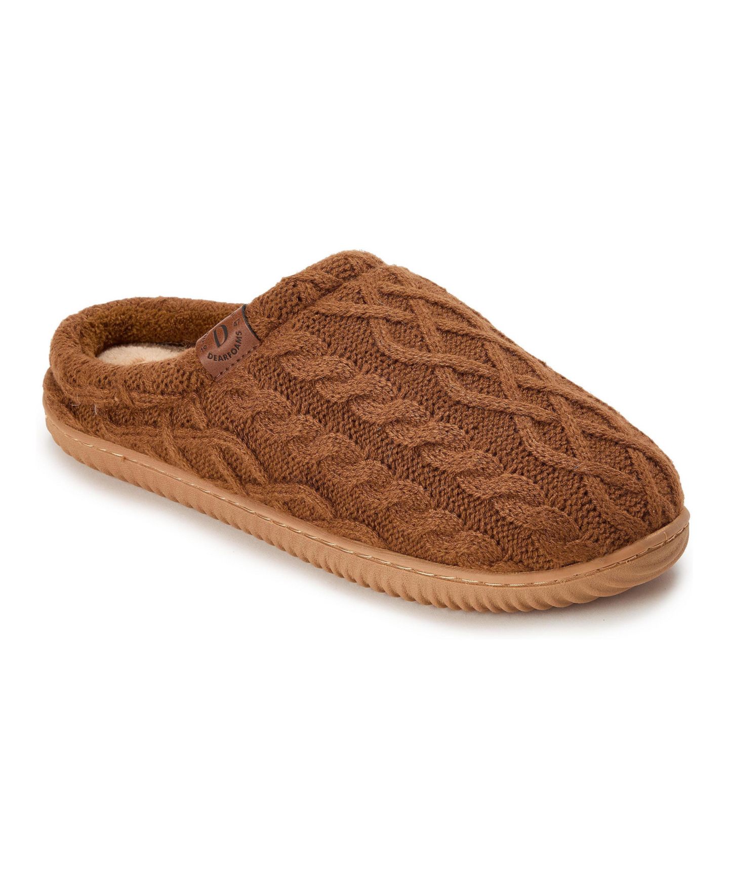 Мужские сабо Dearfoams Case Casual Clog Slippers, цвет: Каштановый — фото 1