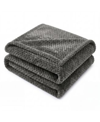 Lily Classic Pebbled Popcorn Texture Fluffy Fleece Blanket, Full/Queen