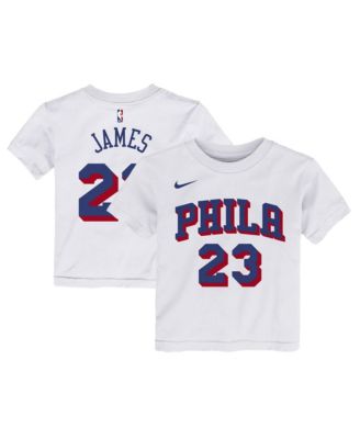 Toddler LeBron James White Philadelphia 76ers Association Name & Number T-Shirt