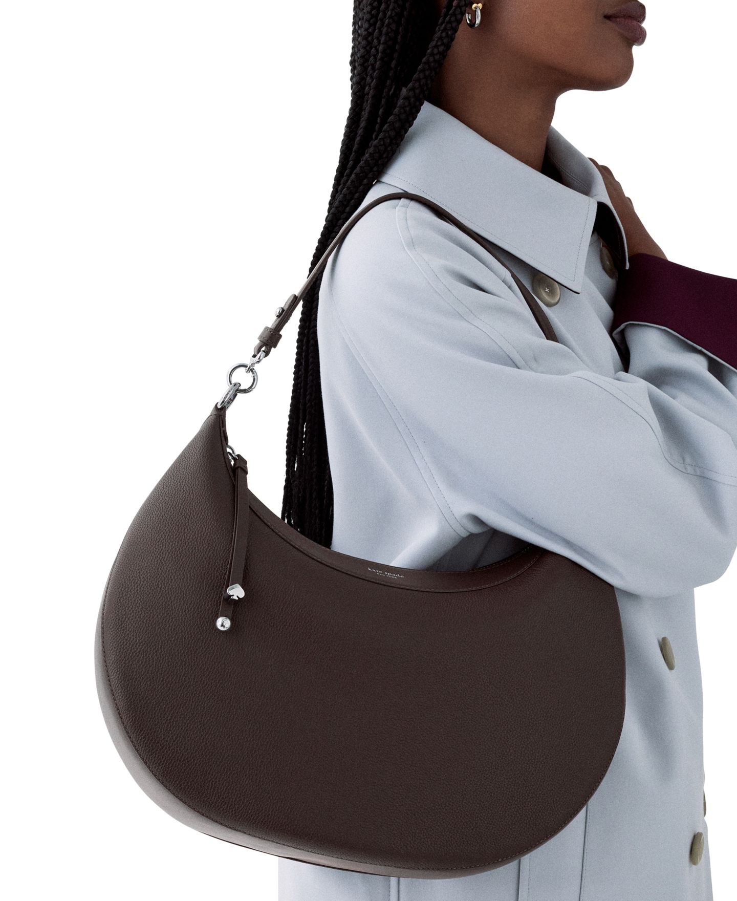 Женская сумка kate spade new york Liv Large Pebbled Leather Hobo, цвет: Hot Fudge — фото 6