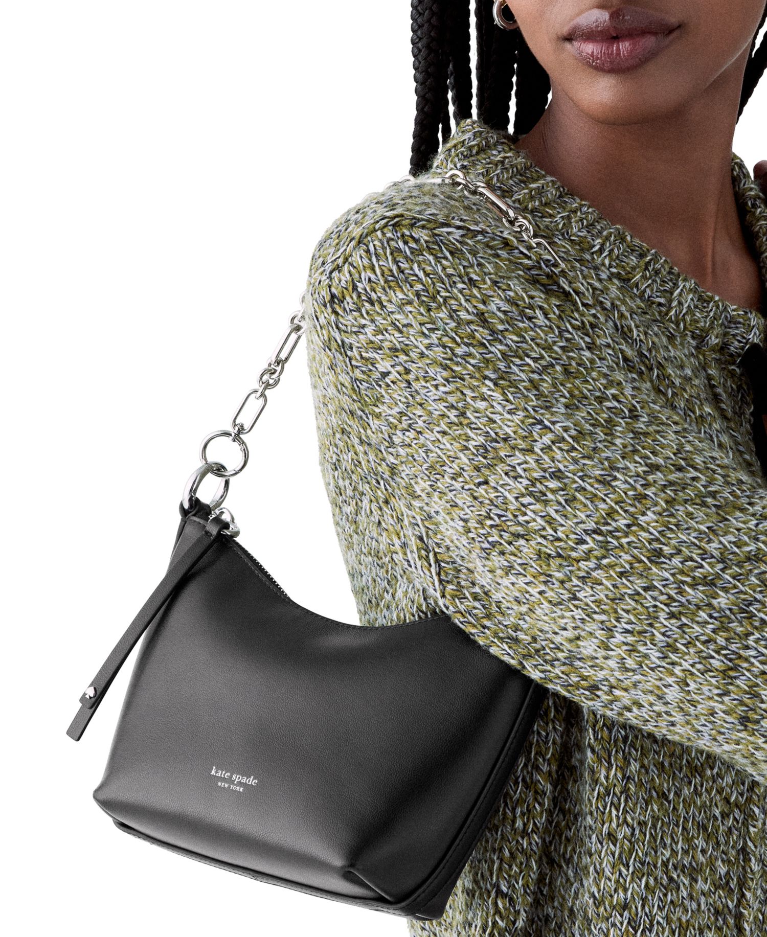 Halo Chain Mini Leather Shoulder Bag