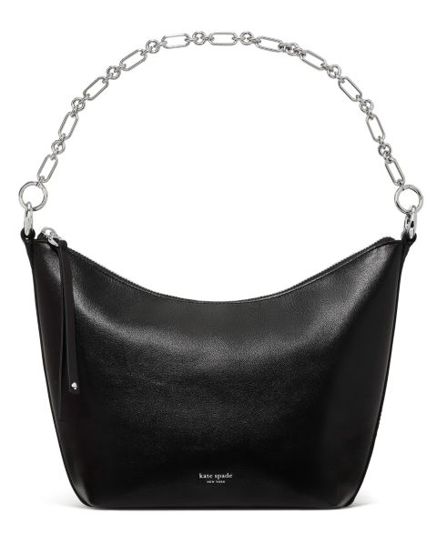 Женская сумка kate spade new york Halo Chain Leather Shoulder, цвет: Чёрный