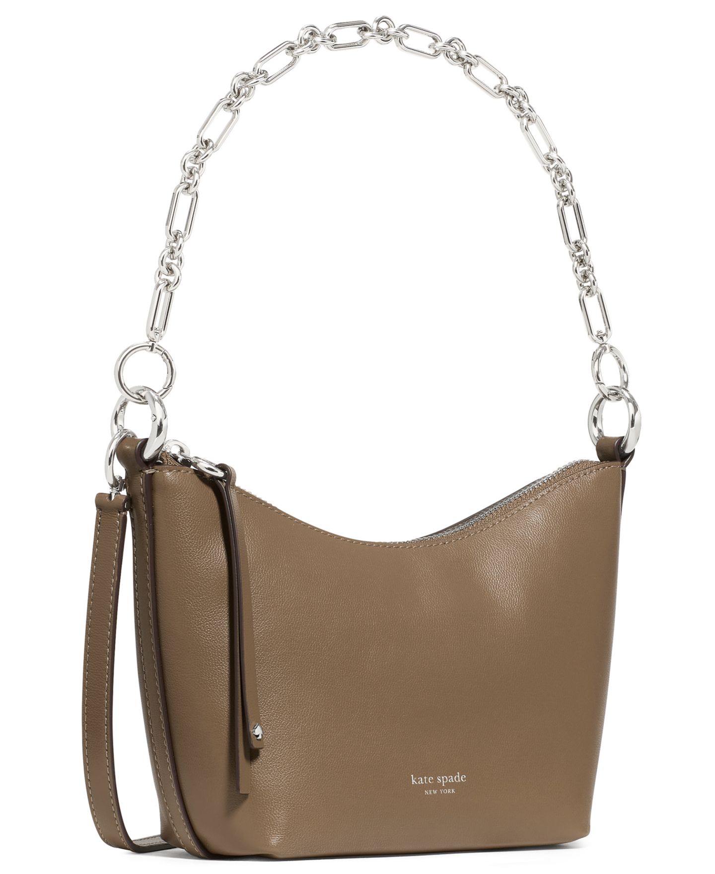 Женская сумка Kate Spade New York Halo Chain Small Leather Shoulder Handbag, цвет: Driftwood — фото 3