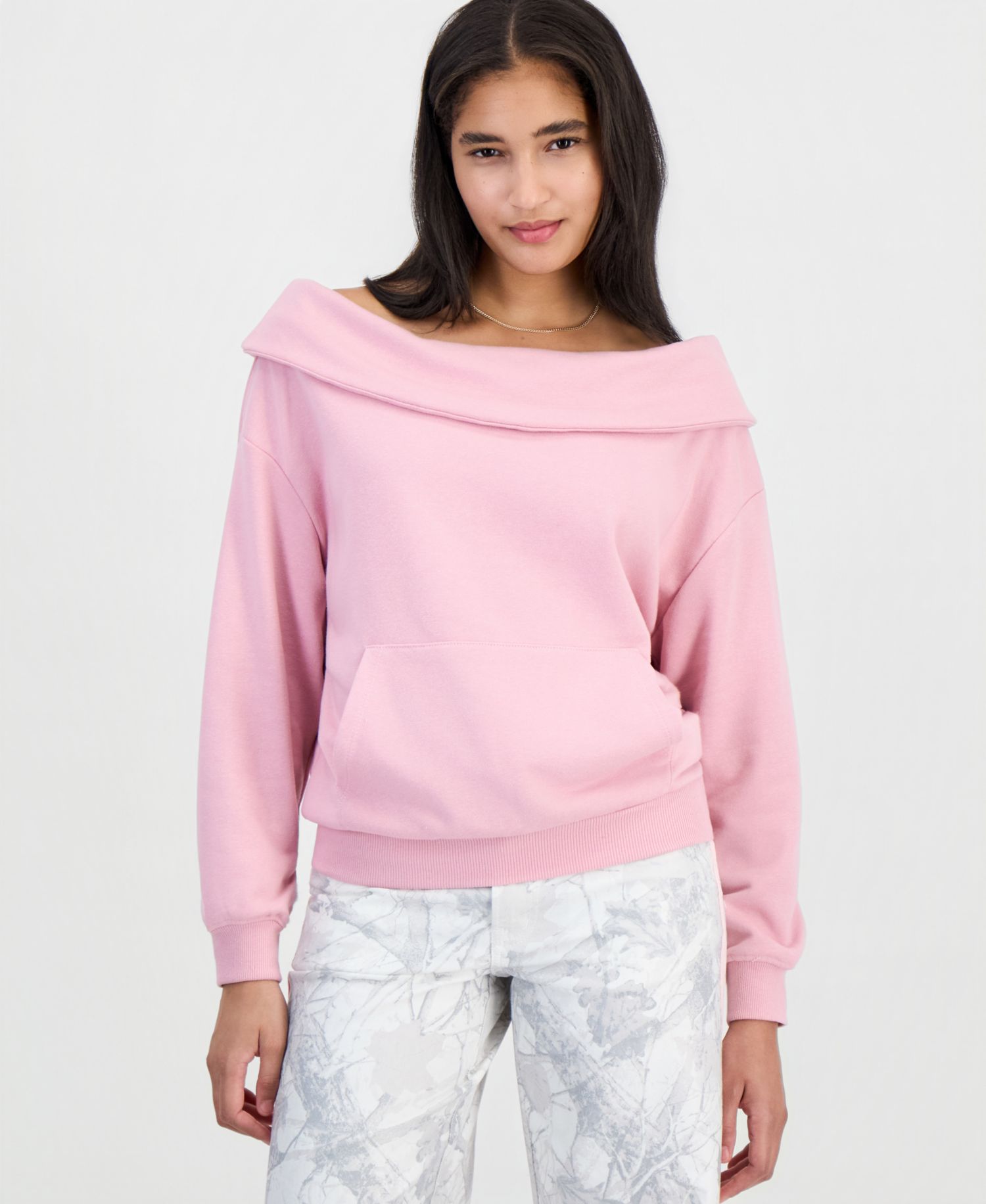 Juniors' Boat Neck Sweatshirt