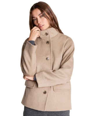 Women's Short Funnel-Neck Coat