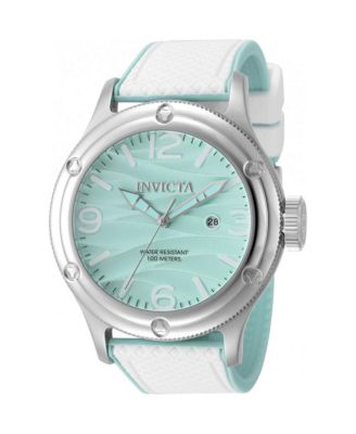 Pro Diver 50307 Men's 48mm Quartz Watch - Tiffany Blue Dial, Tiffany Blue and White Silicone Strap